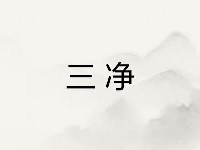 三净 三净