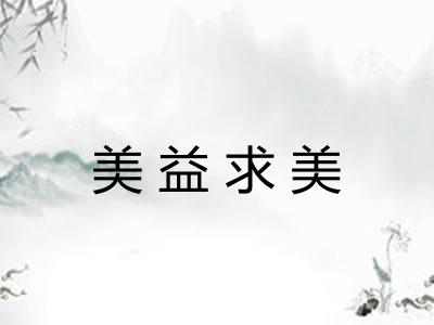 美益求美