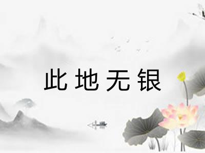 此地无银